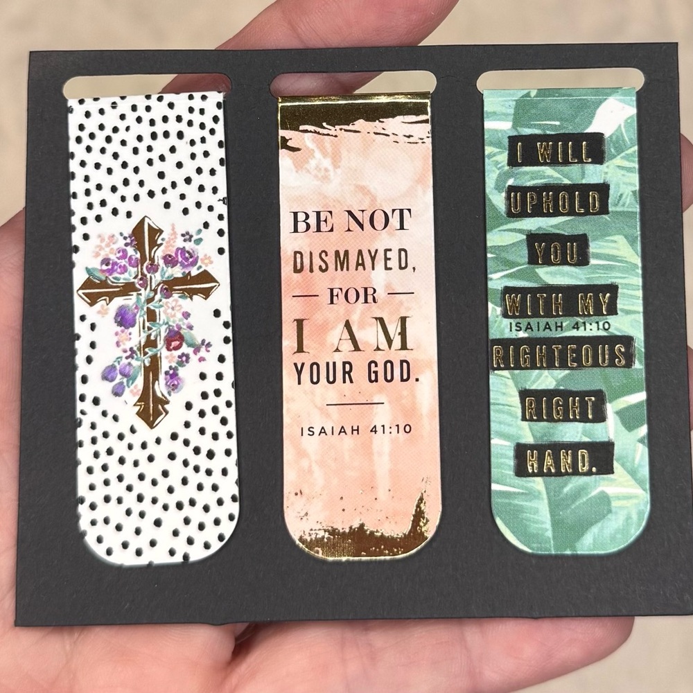 Magnetic Bookmarks Set of 3 - inspirational - floral
